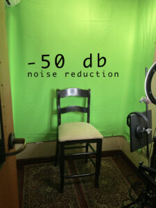 Green Screen Studio 50db noise reduction