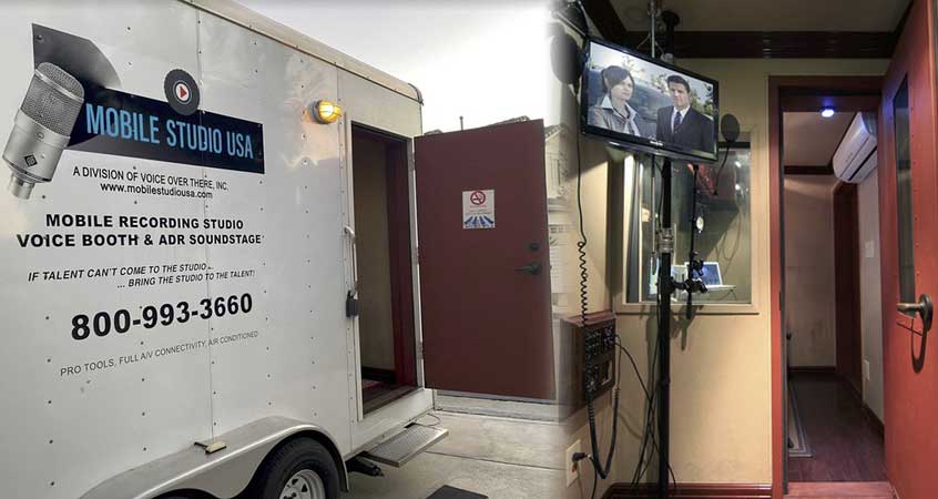 Picture of Mobile studio USA trailer outside and inside